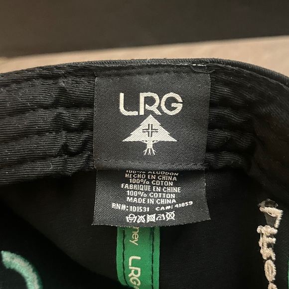 Lifted Research Group, LRG Hat. All Black with White Lettering. SnapBack Hat - Picture 10 of 10